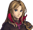 Clarisse's portrait from New Mystery of the Emblem. The same woman from the shoulders and up, glaring at the audience. She wears a brown cloak.